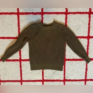 Everlane Olive Cotton Knit Sweater Size XS